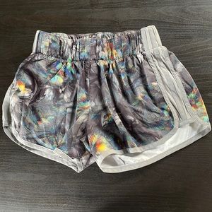 Adidas XS rainbow grey running shorts - like new
